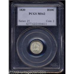 1830 H10C MS62 PCGS.