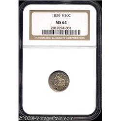 1834 H10C MS64 NGC.