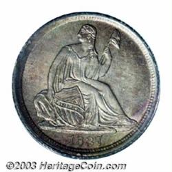 1837 H10C Large Date (Curl Top 1) MS65 PCGS.