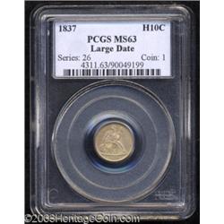 1837 H10C Small Date (Flat Top 1) MS63 PCGS.