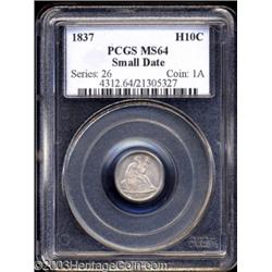 1837 H10C Small Date (Flat Top 1) MS64 PCGS.