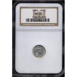 1861 H10C MS65 NGC.