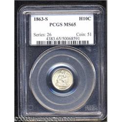 1863-S H10C MS65 PCGS.