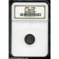 1867 H10C MS66 NGC.
