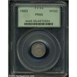1863 H10C PR65 PCGS.