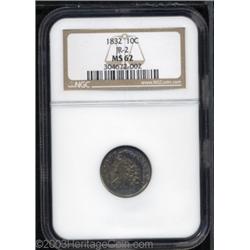 1832 10C MS62 NGC.