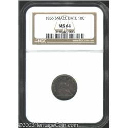 1856 10C Small Date MS64 NGC.