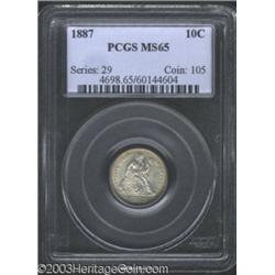 1887 10C MS65 PCGS.