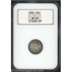 1891 10C MS65 NGC.