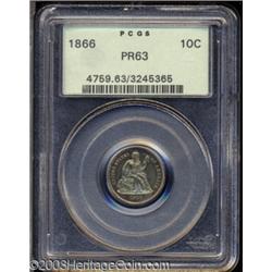 1866 10C PR63 PCGS.
