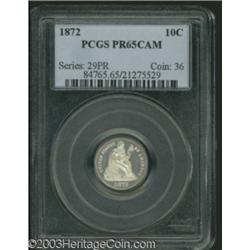 1872 10C PR65 Cameo PCGS.