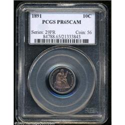 1891 10C PR65 Cameo PCGS.