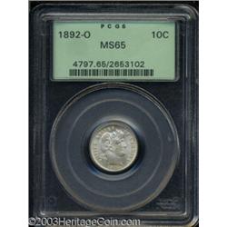 1892-O 10C MS65 PCGS.