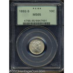 1892-S 10C MS65 PCGS.