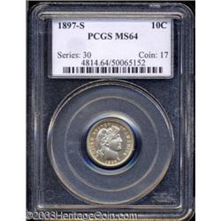 1897-S 10C MS64 PCGS.