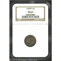 1908-D 10C MS66 NGC.