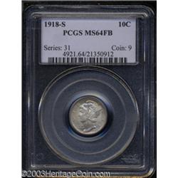 1918-S 10C MS64 Full Bands PCGS.