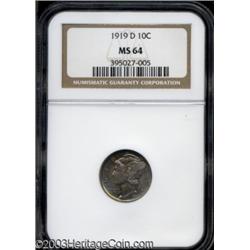 1919-D 10C MS64 NGC.