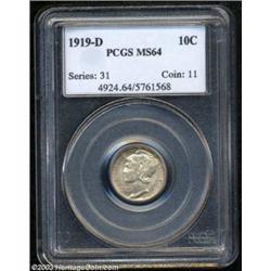1919-D 10C MS64 PCGS.