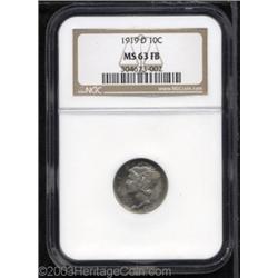 1919-D 10C MS63 Full Bands NGC.