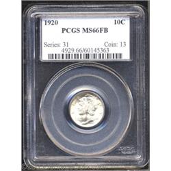 1920 10C MS66 Full Bands PCGS.