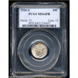 1920-S 10C MS64 Full Bands PCGS.