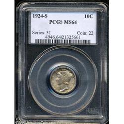 1924-S 10C MS64 PCGS.