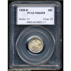 1928-D 10C MS64 Full Bands PCGS.