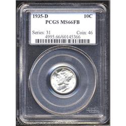 1935-D 10C MS66 Full Bands PCGS.