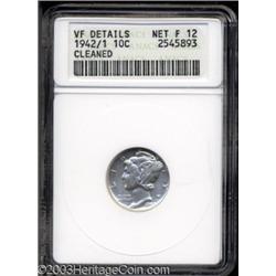 1942/1 10C --Cleaned--ANACS. VF Details, Net Fine 12.