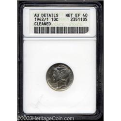 1942/1 10C --Cleaned--ANACS. AU Details, Net XF40.