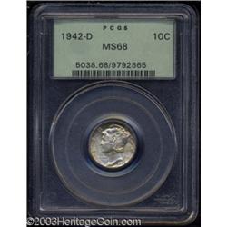 1942-D 10C MS68 PCGS.