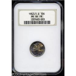 1942/1-D 10C MS64 Full Bands NGC.
