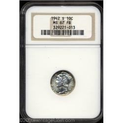 1942-S 10C MS67 Full Bands NGC.