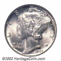 1945 10C MS65 Full Bands PCGS.