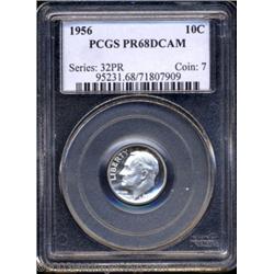 1956 10C PR68 Deep Cameo PCGS.
