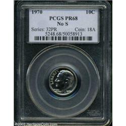 1970 10C No S PR68 PCGS.