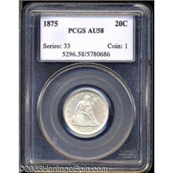 1875 20C AU58 PCGS.