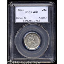 1875-S 20C AU55 PCGS.
