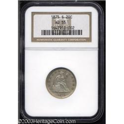 1875-S 20C AU55 NGC.
