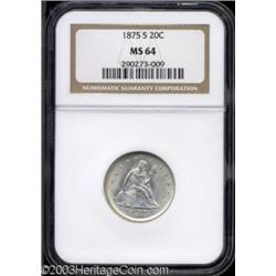 1875-S 20C MS64 NGC.