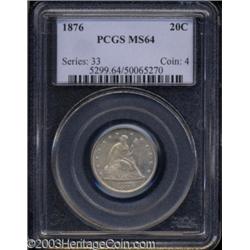 1876 20C MS64 PCGS.