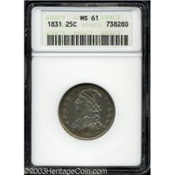 1831 25C Large Letters MS61 ANACS.