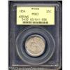 Image 1 : 1854 25C Arrows MS63 PCGS.