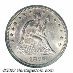 1873 25C Closed 3 MS63 NGC.