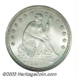 1874-S 25C Arrows MS66 NGC.