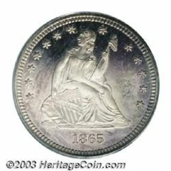 1865 25C PR64 Deep Cameo PCGS.