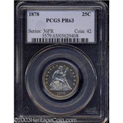 1878 25C PR63 PCGS.