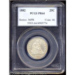 1882 25C PR64 PCGS.