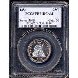 1886 25C PR64 Deep Cameo PCGS.